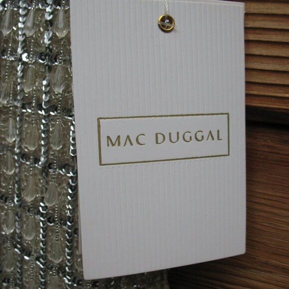 Mac Duggal 5394 Womens Chandelier EMBELLISHED CRYSTAL V-NECK GOWN Dress - Picture 15 of 16